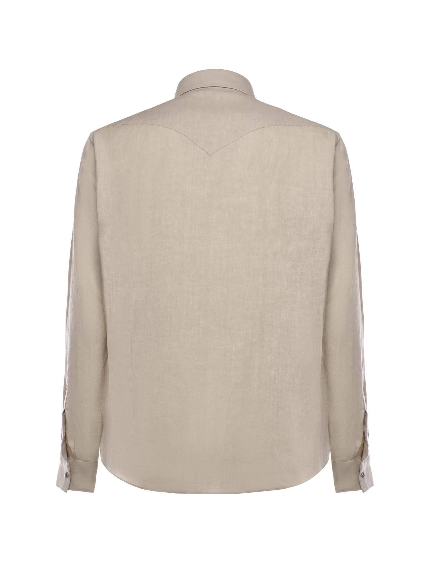 Camicia in lino M75CAMK02TES0I139 02NN ELEVENTY 