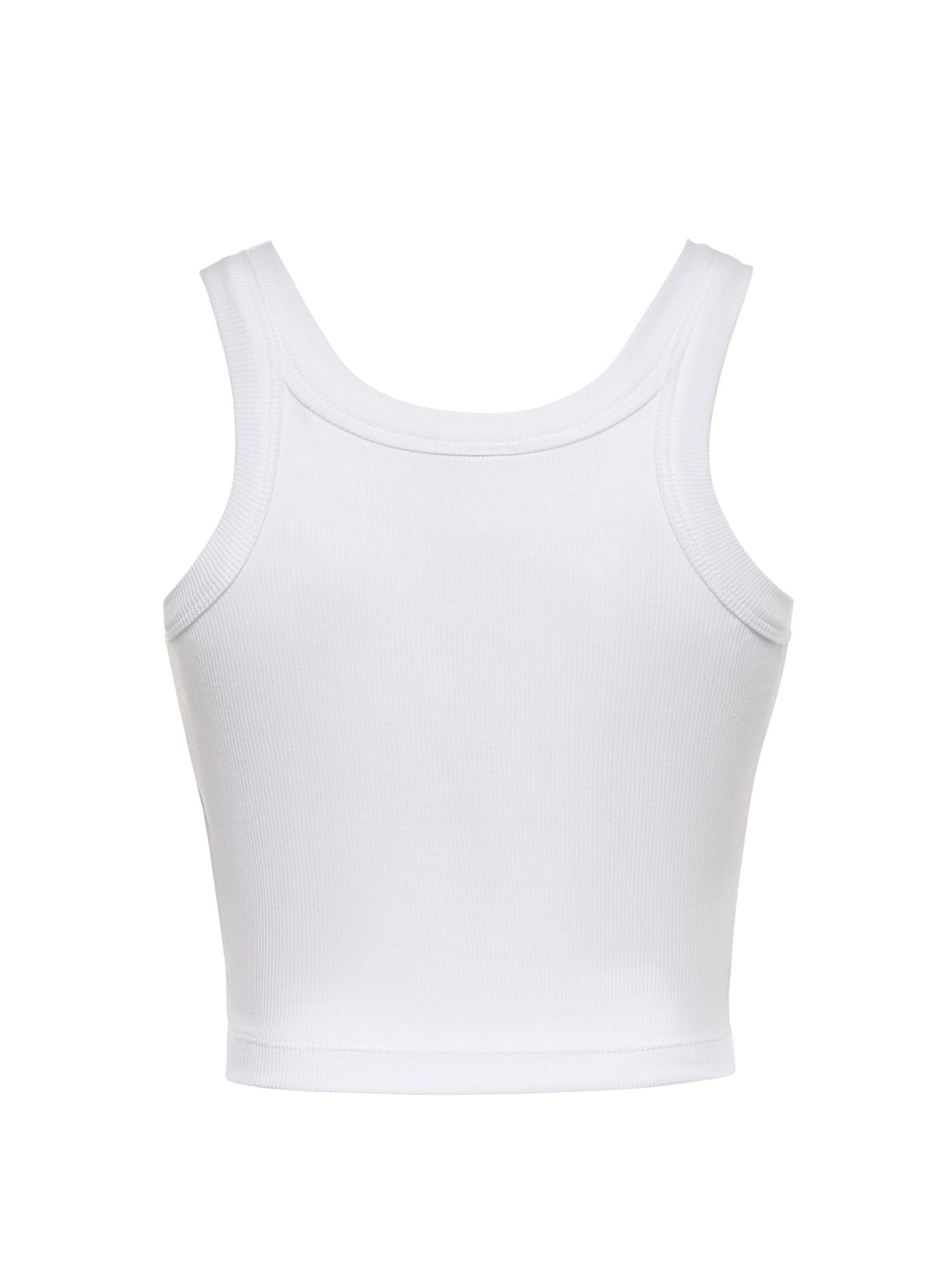 Canotta cropped con logo 107301 A3H6Z14 PINKO 