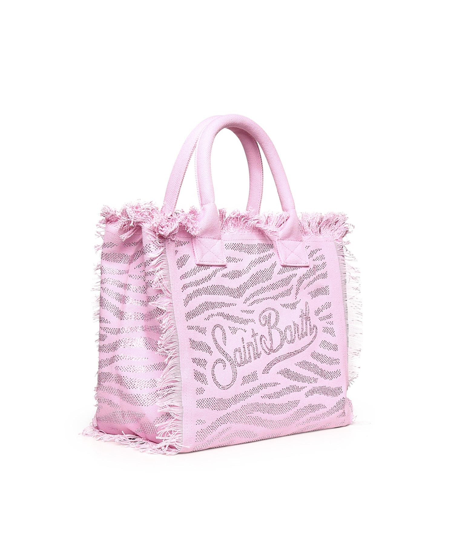 Borsa Vanity in canvas animalier con strass VANI001 08749L MC2 SAINT BARTH 