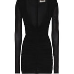 Abito drappeggiato in jersey 732870 Y5G891000 SAINT LAURENT 