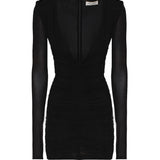 Abito drappeggiato in jersey 732870 Y5G891000 SAINT LAURENT 
