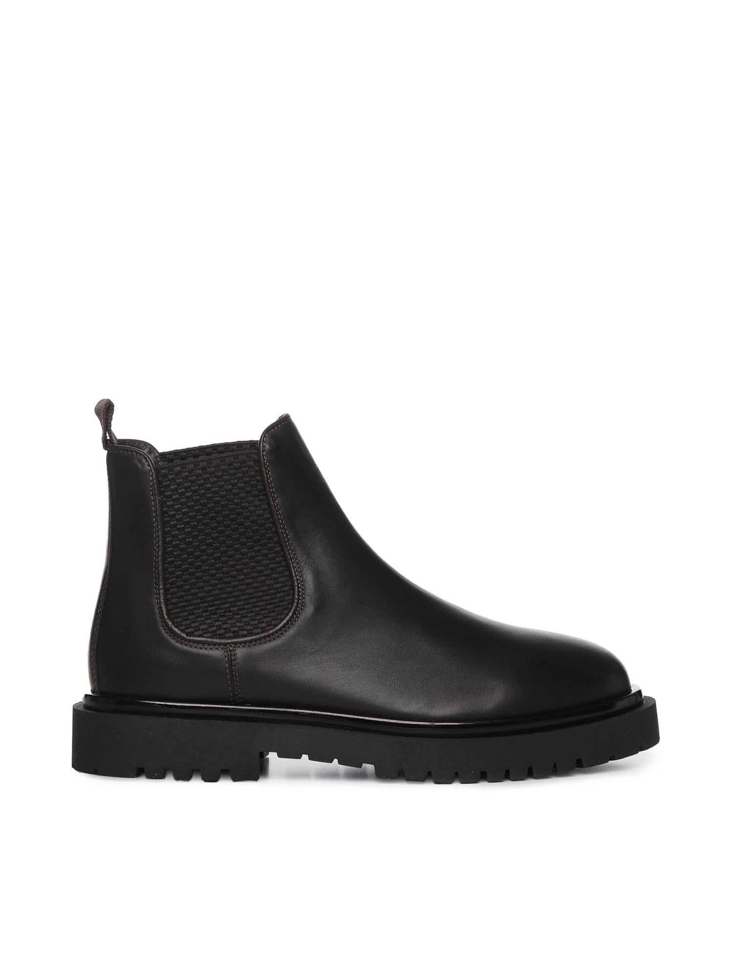 Stivaletti Chelsea in pelle 23075 MORO ANTICA CUOIERIA 