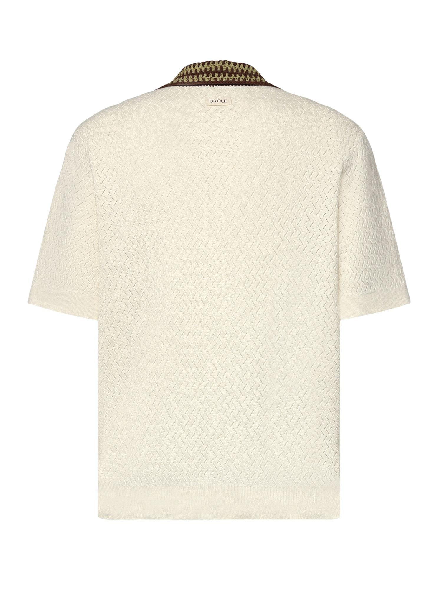 Polo in maglia traforata KPO206CO292 OW Drôle de Monsieur 
