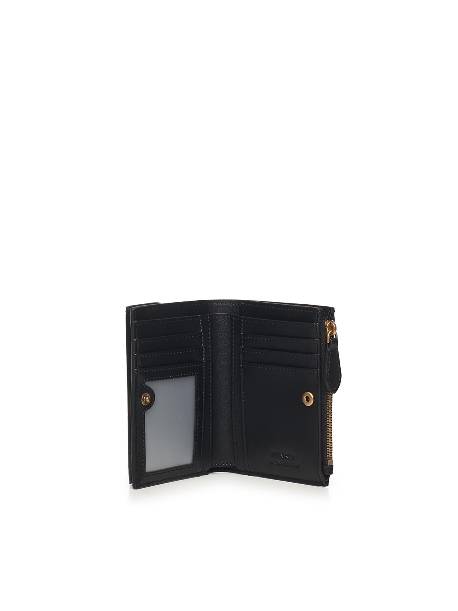 Portafoglio compatto in pelle 103612 A0F1Z99Q PINKO 