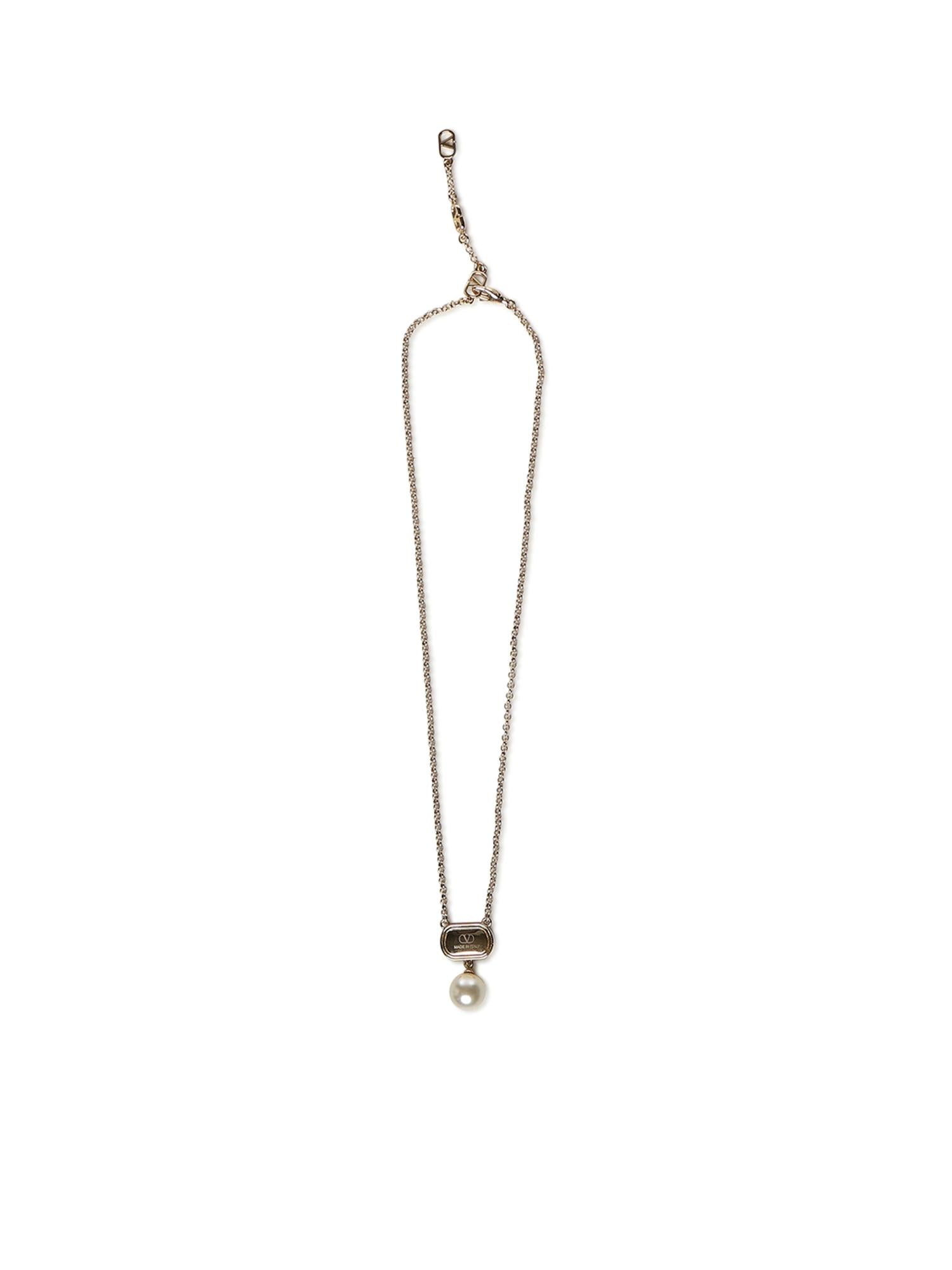 Collana Ovalette con smalto e perla 7W2J0X88 LTDBYT VALENTINO GARAVANI 