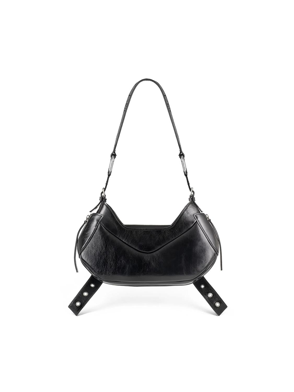 Borsa a spalla Y2K FBBP70001STR -NERO/NIKEL BIASIA 