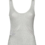 Canottiera in maglia metallizzata 105148 A2LOI12 PINKO 