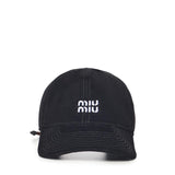 Cappello da baseball in velluto 5HC369 2CUAF034S MIU MIU 