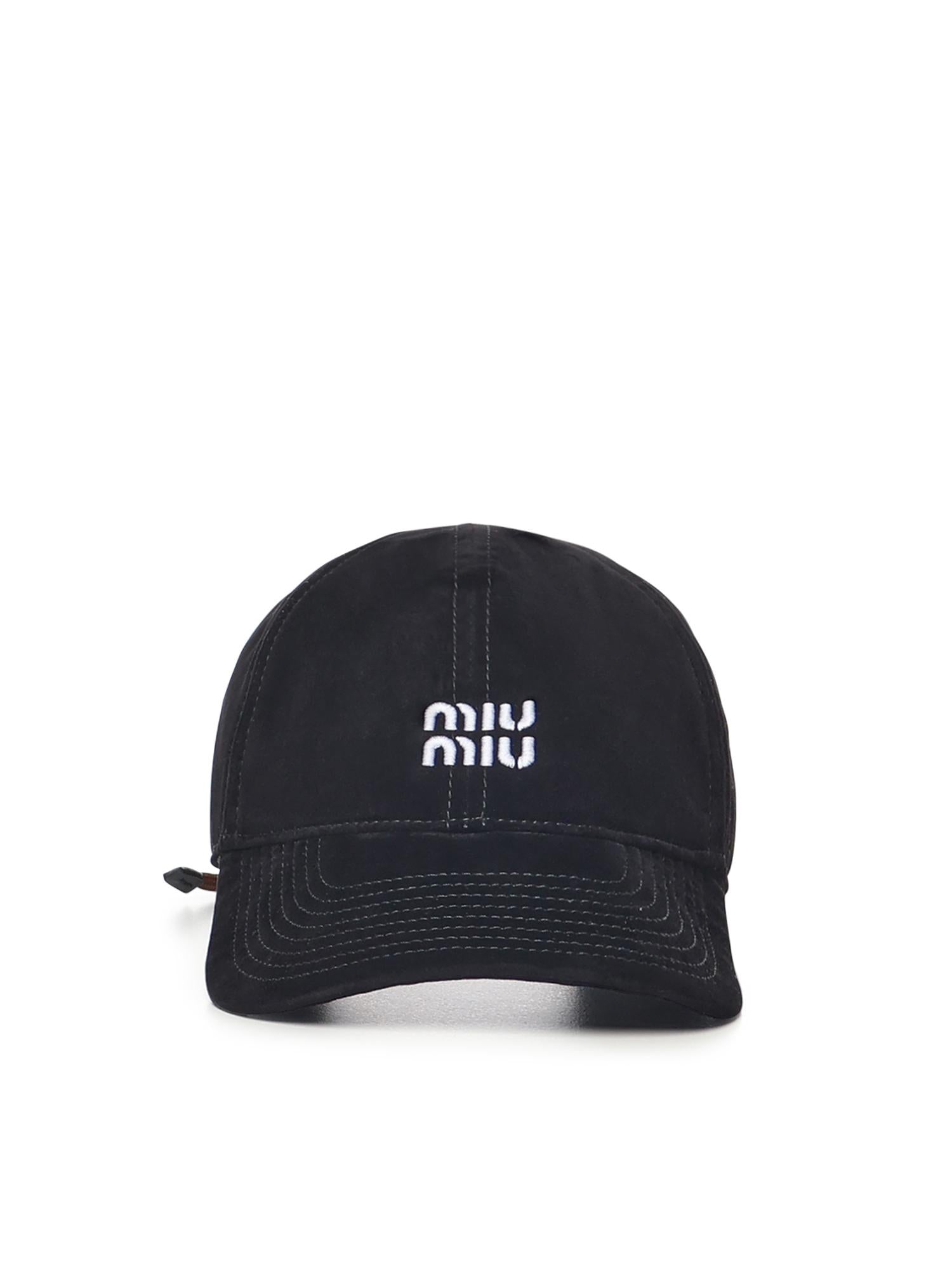 Cappello da baseball in velluto 5HC369 2CUAF034S MIU MIU 