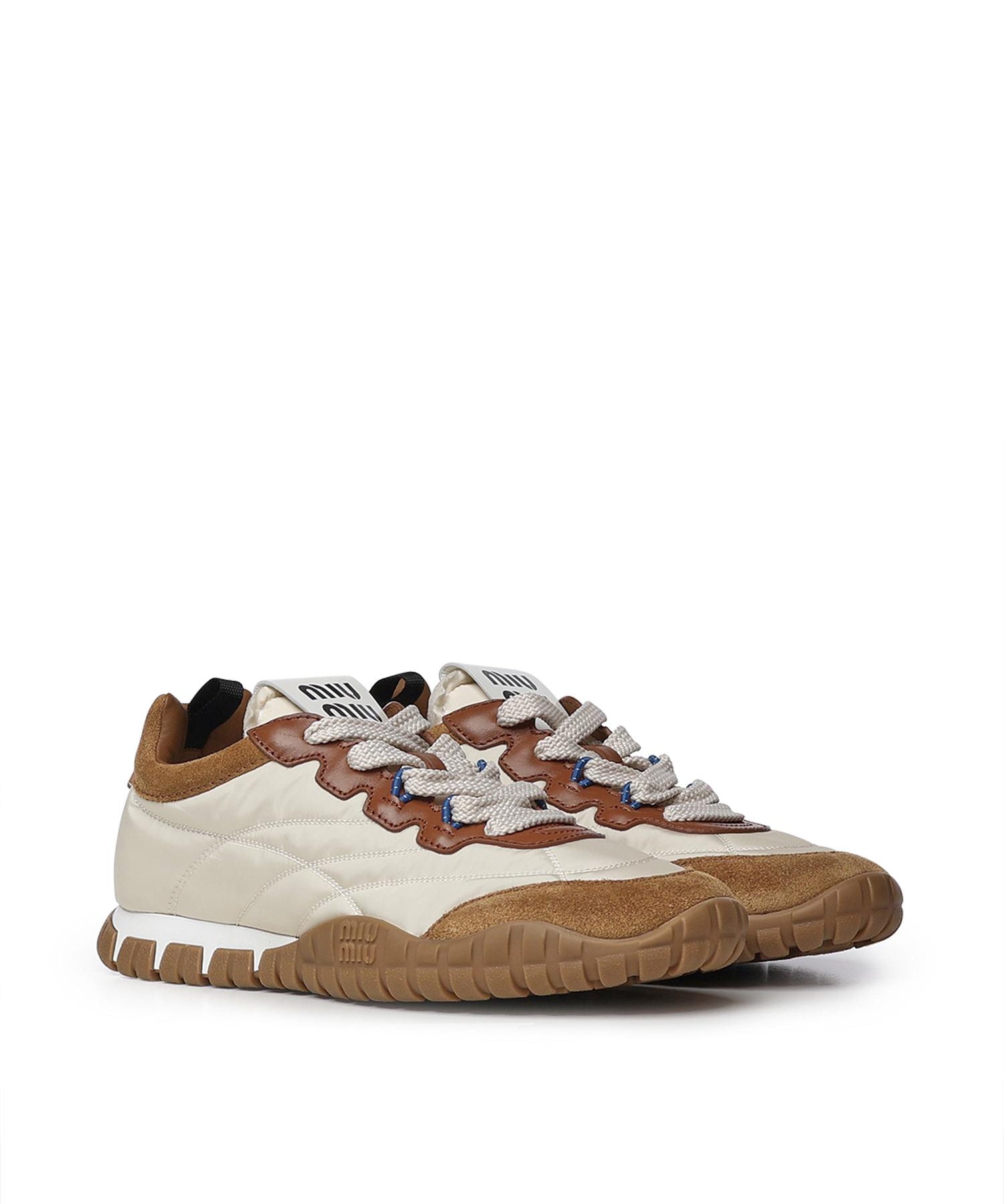Sneakers Tyre in tessuto tecnico e pelle scamosciata 5E417E LYWF05KS MIU MIU 