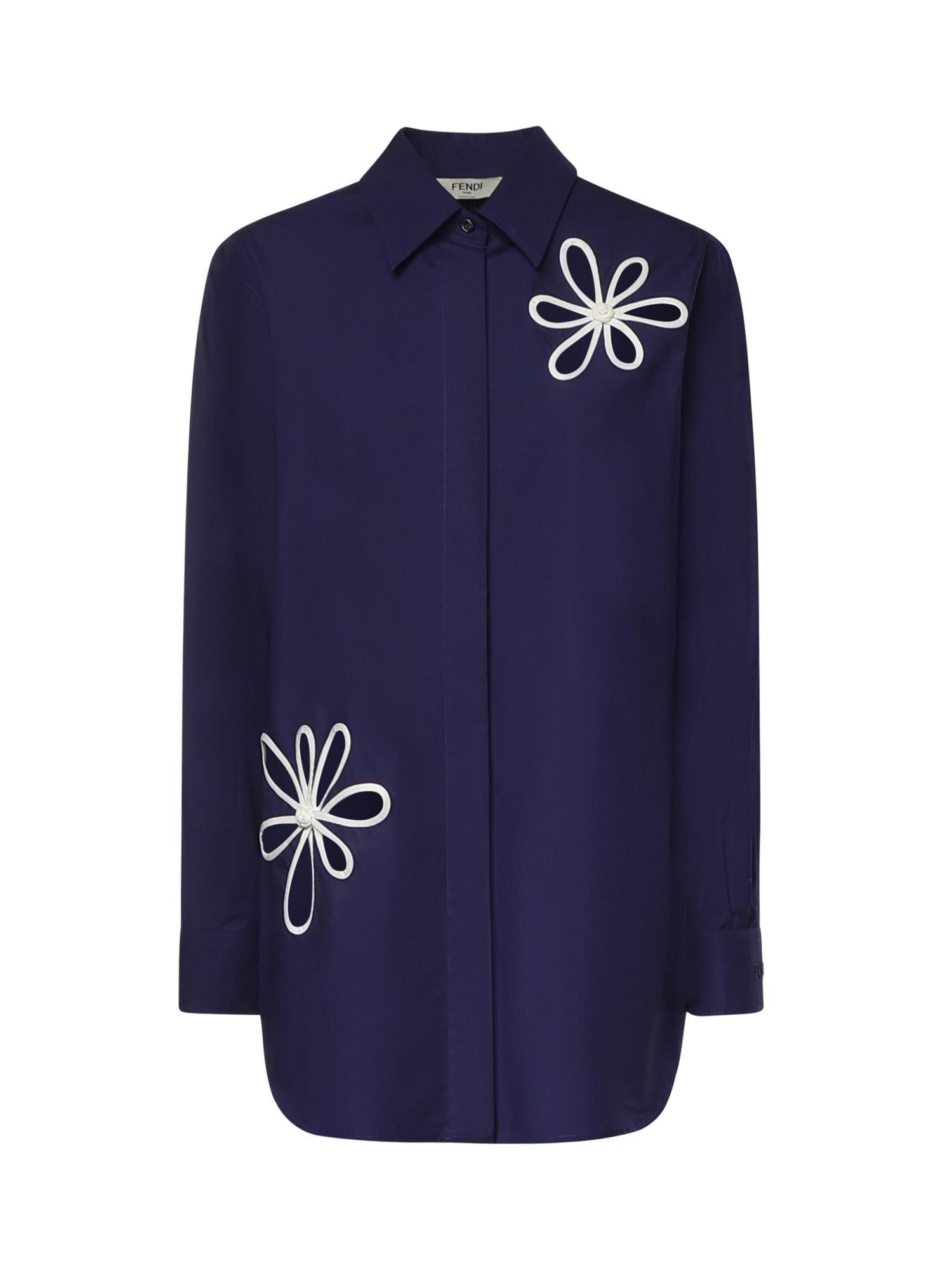 Camicia in popeline Fendi Ajour FS8355 AW7VF1W0A FENDI 