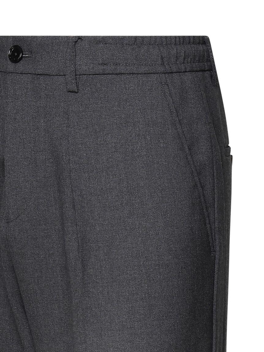 Pantaloni in lana vergine DOMINIQUE WMLGRIGIO SCURO MELANGE BE ABLE 
