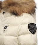 Piumino lungo con pelliccia Kristin 25WBLDK03103 006047907GG BLAUER 