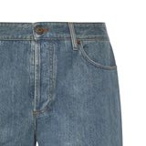 Jeans dritti con risvolti Check 8116361 A1322 BURBERRY 