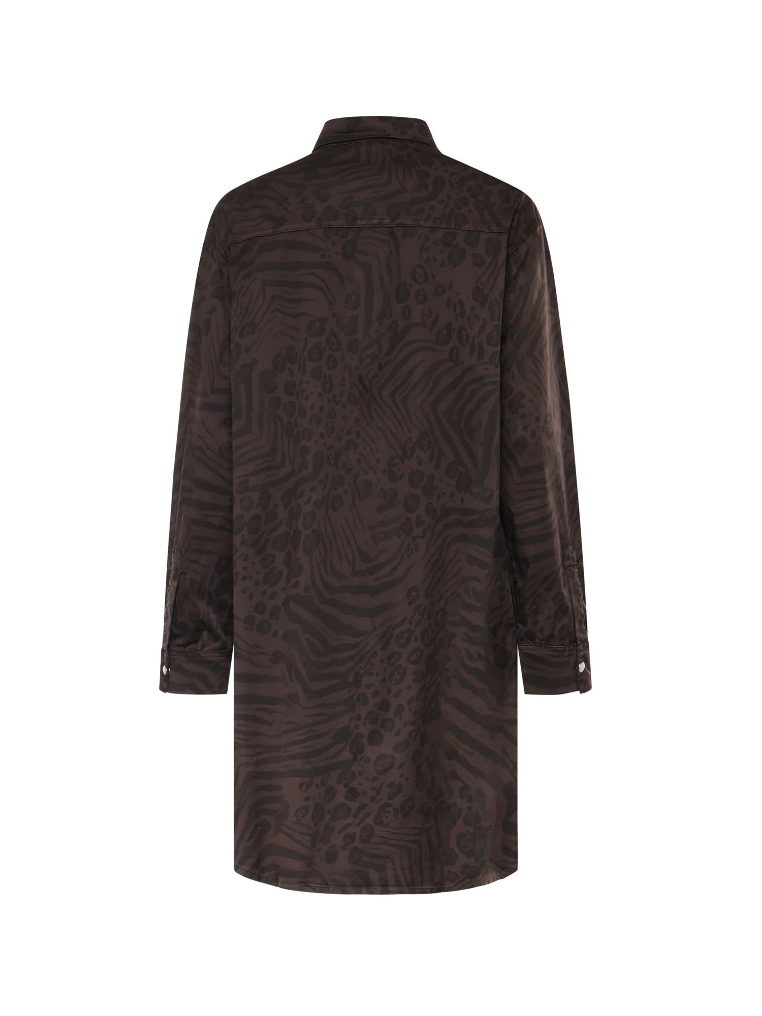 Abito chemisier con stampa animalier 106446 A35AM28 PINKO 