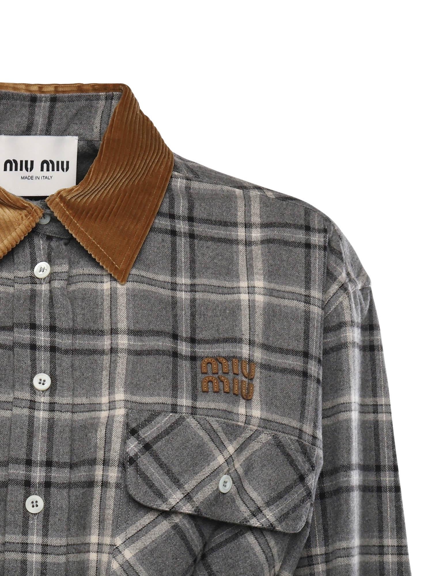 Abito corto in flanella MF6159 1807F0480 MIU MIU 