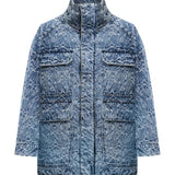 Parka in denim jacquard DJ732 DF0420DLP9800 DONDUP 