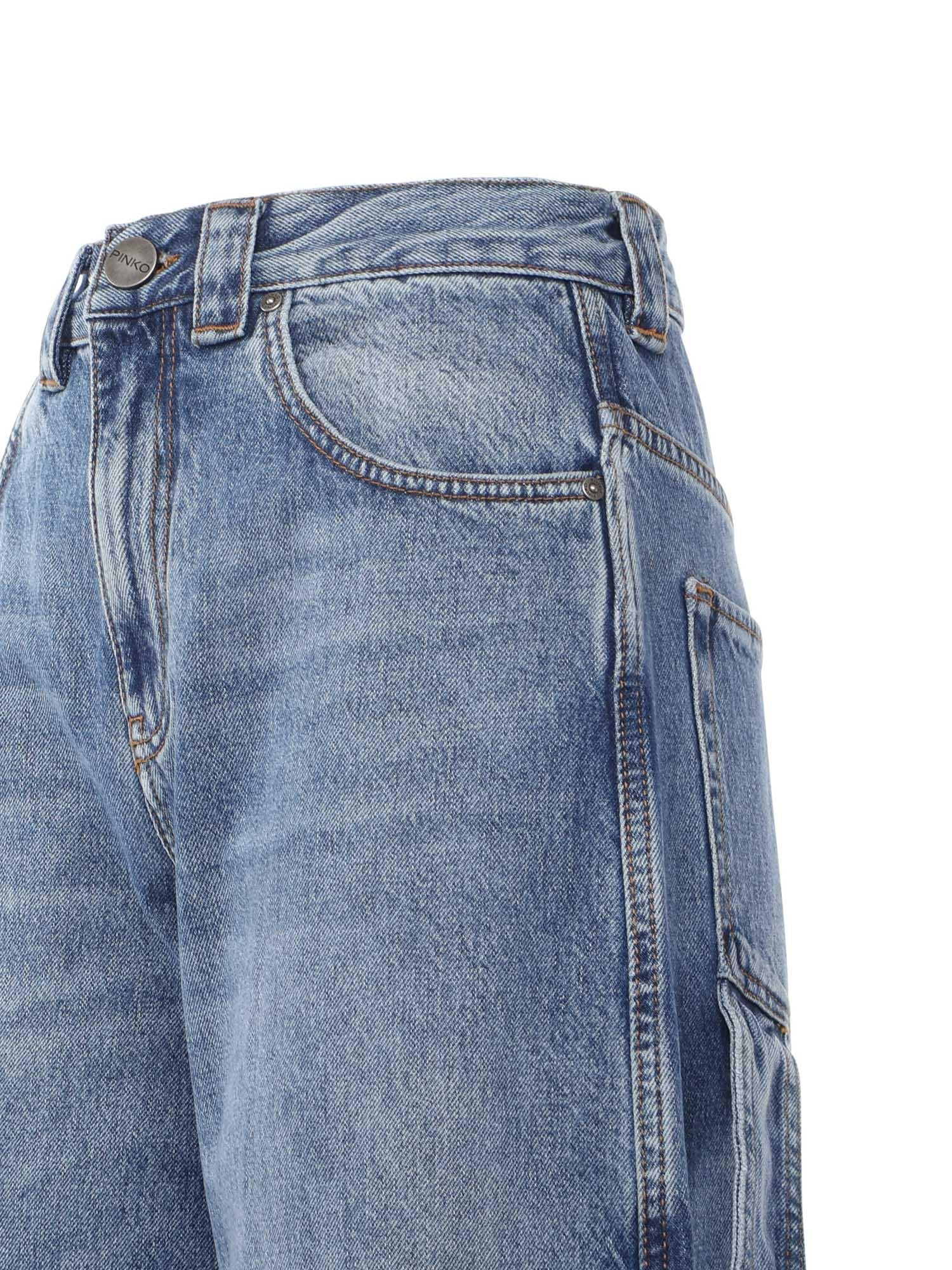 Jeans balloon con dettagli workwear 105542 A2RPPJD PINKO 