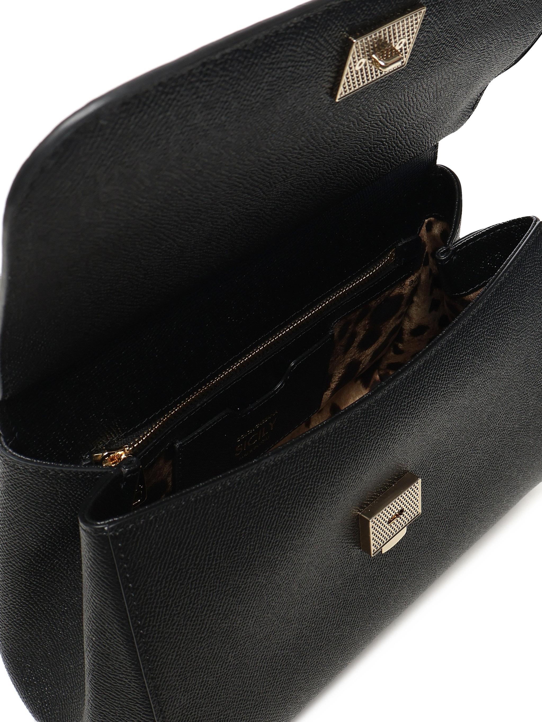 Borsa a mano Sicily grande in pelle di vitello Dauphine BB6002 B100180999 DOLCE & GABBANA 