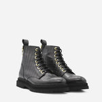 Stivaletti Tiger in pelle stampa cocco<BR/> 4601 3401 KROCK BLACK GIULIANO GALIANO 
