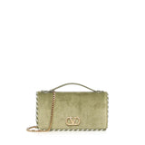 Portafoglio con catena Vlogo Signature in velluto con logo gioiello<BR/> 7W2P0AU1 CPXBCX VALENTINO GARAVANI 