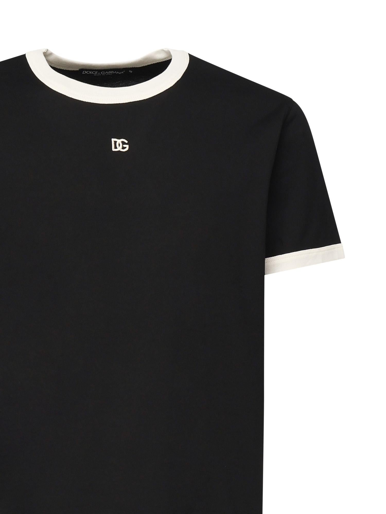 T-shirt in cotone con logo G8PV1Z G7PJ4N0000 DOLCE & GABBANA 