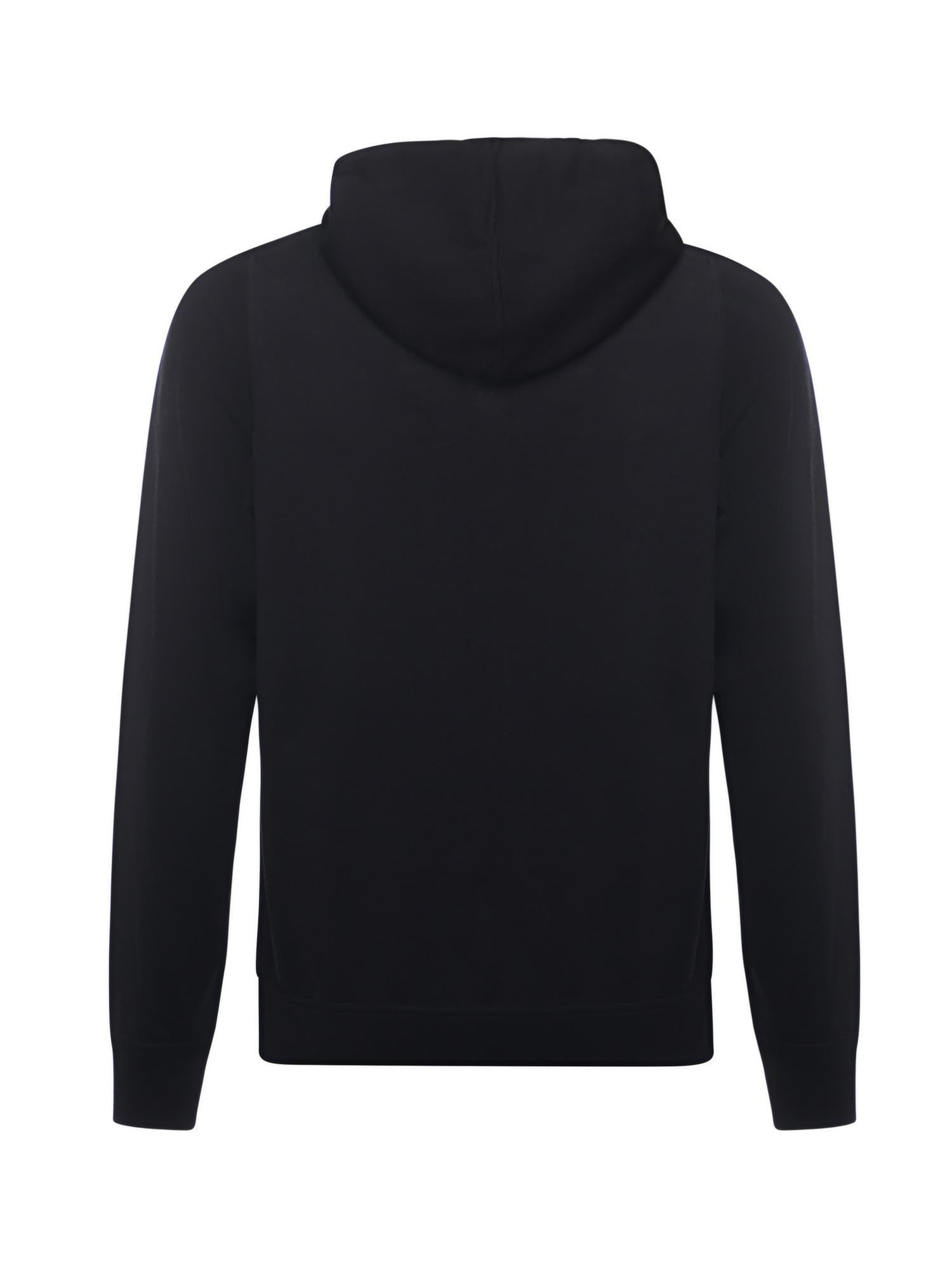 Felpa con cappuccio in lana vergine 57122 14801099 GALIANO 