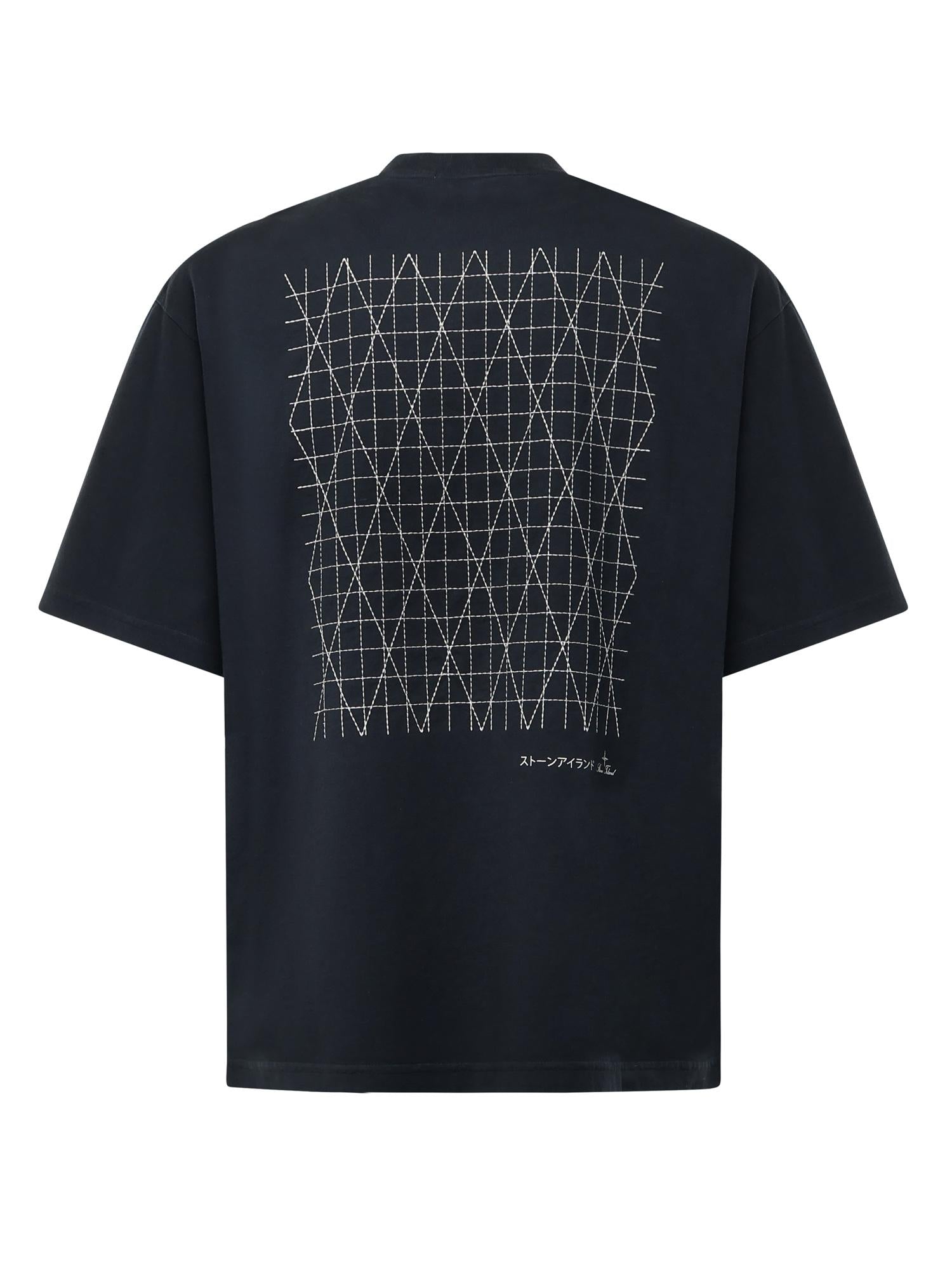 T-shirt con ricamo 'Multiaxial_Sashiko' K2S152100021 S0234V0020 STONE ISLAND 