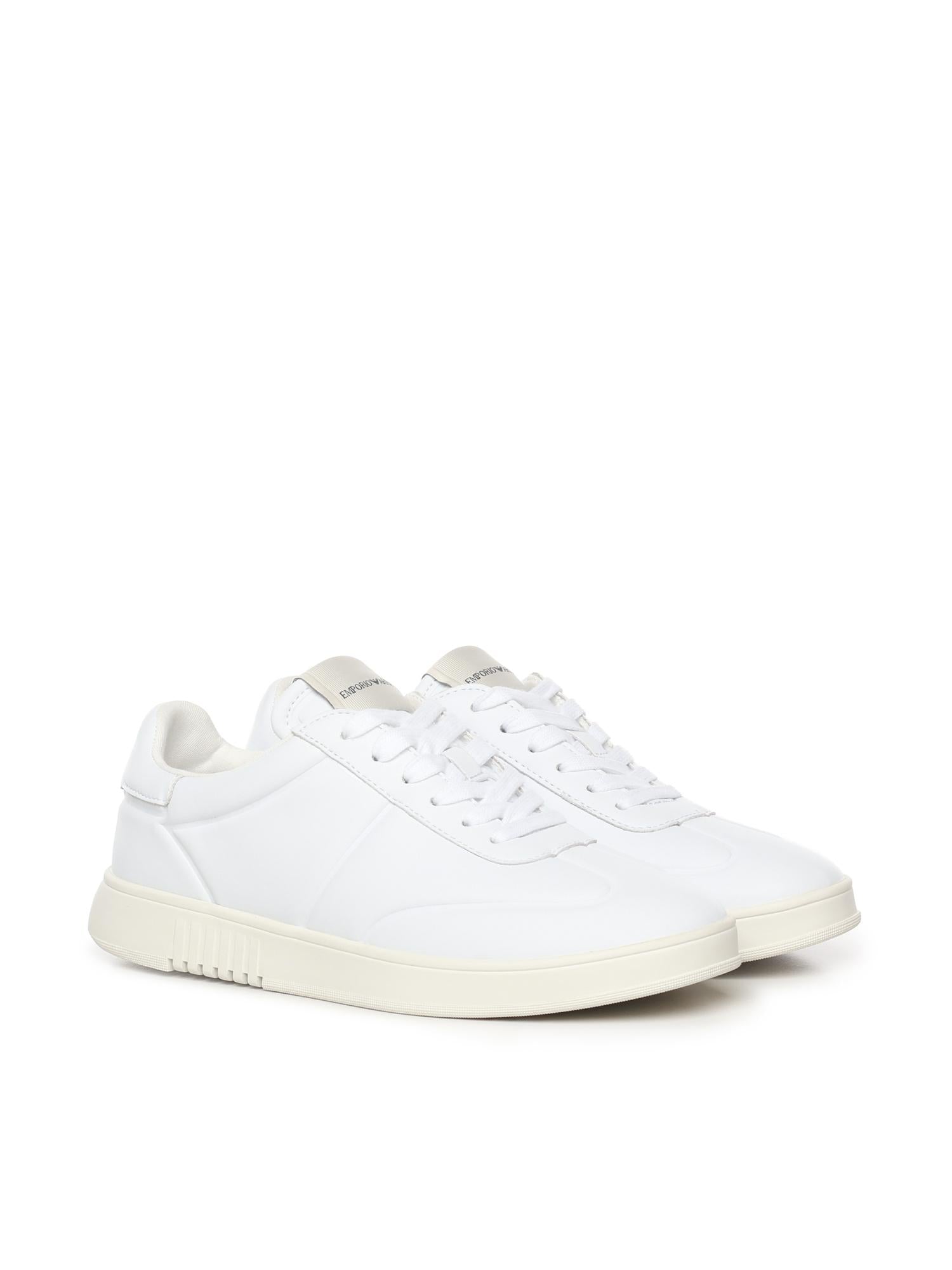 Sneaker in pelle con logo<BR/> EM003664 AF10848F0005 EMPORIO ARMANI 
