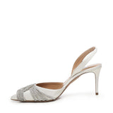 Décolleté Gatsby in raso con cristalli GASMIDL1 SATFFF AQUAZZURA 