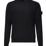 Maglione girocollo con cuciture overlock e costine K1S155100066 S00FCV0020 STONE ISLAND 