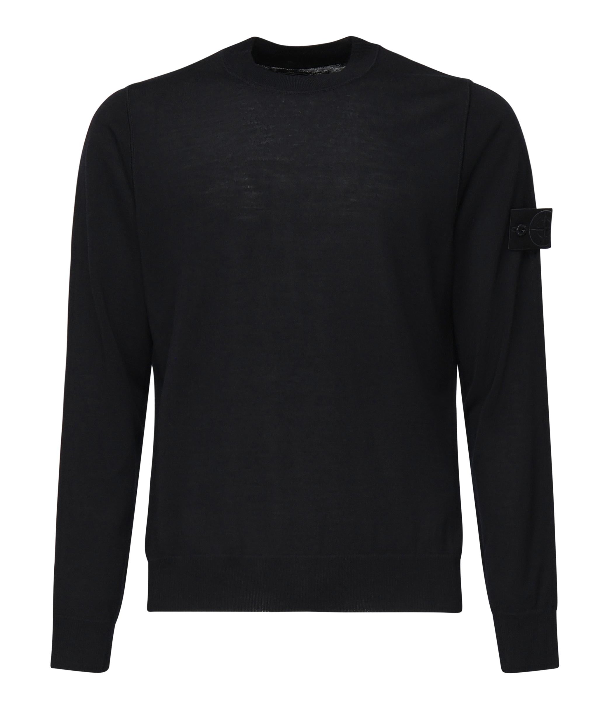 Maglione girocollo con cuciture overlock e costine K1S155100066 S00FCV0020 STONE ISLAND 