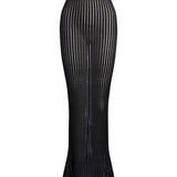 Gonna slim in maglia lurex G645 M01044D999 DONDUP 