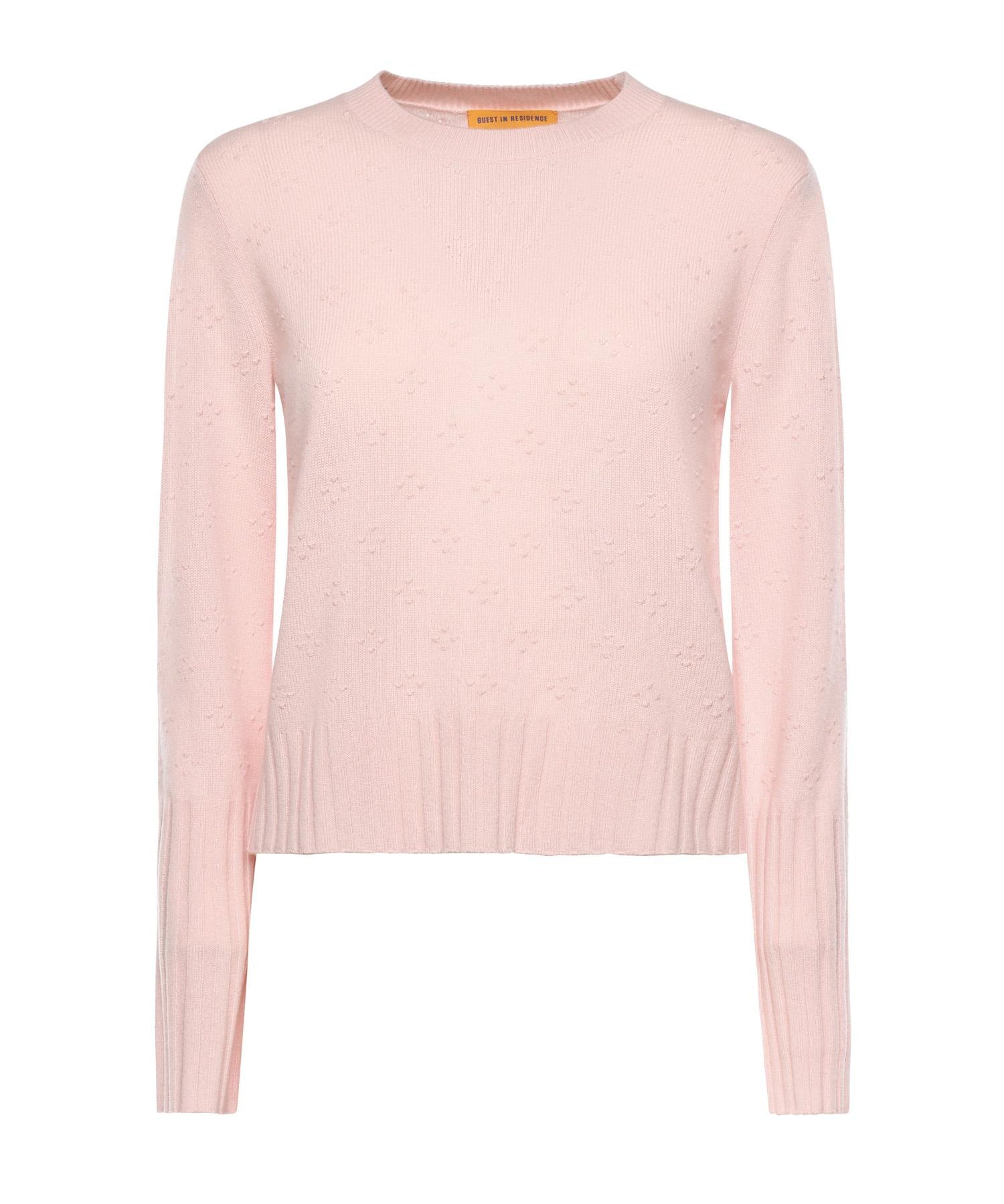 Maglione Compass Shrunken Crew in cashmere W40010PL POWDER PINK GUEST IN RESIDENCE 