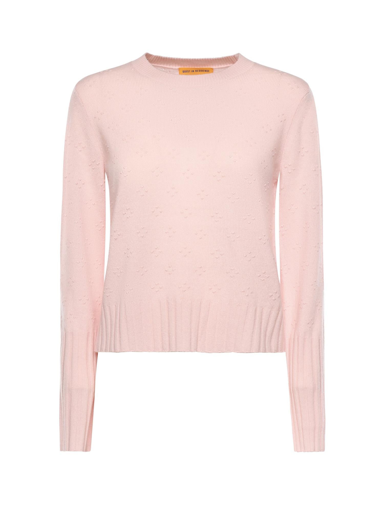 Maglione Compass Shrunken Crew in cashmere W40010PL POWDER PINK GUEST IN RESIDENCE 