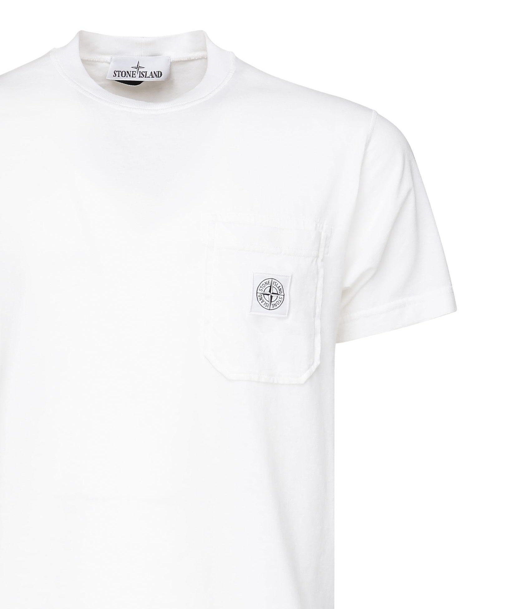 T-shirt con toppa Compass<BR/> K1S152100219 S0057V0001 STONE ISLAND 
