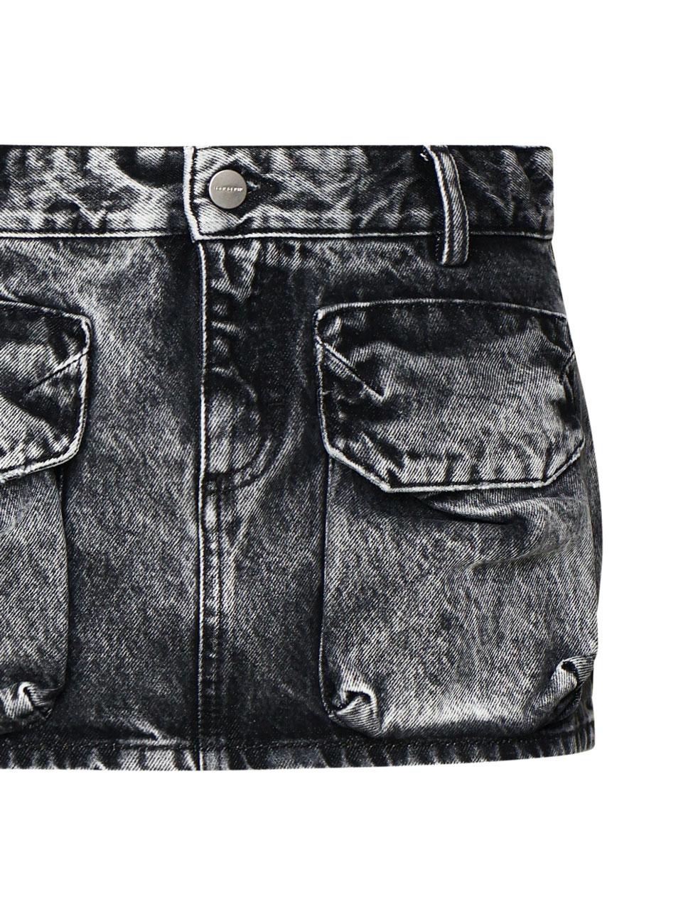 Minigonna effetto aged in denim di cotone GIO 8020 ICON DENIM 