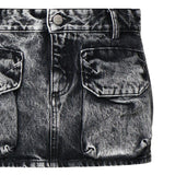 Minigonna effetto aged in denim di cotone GIO 8020 ICON DENIM 