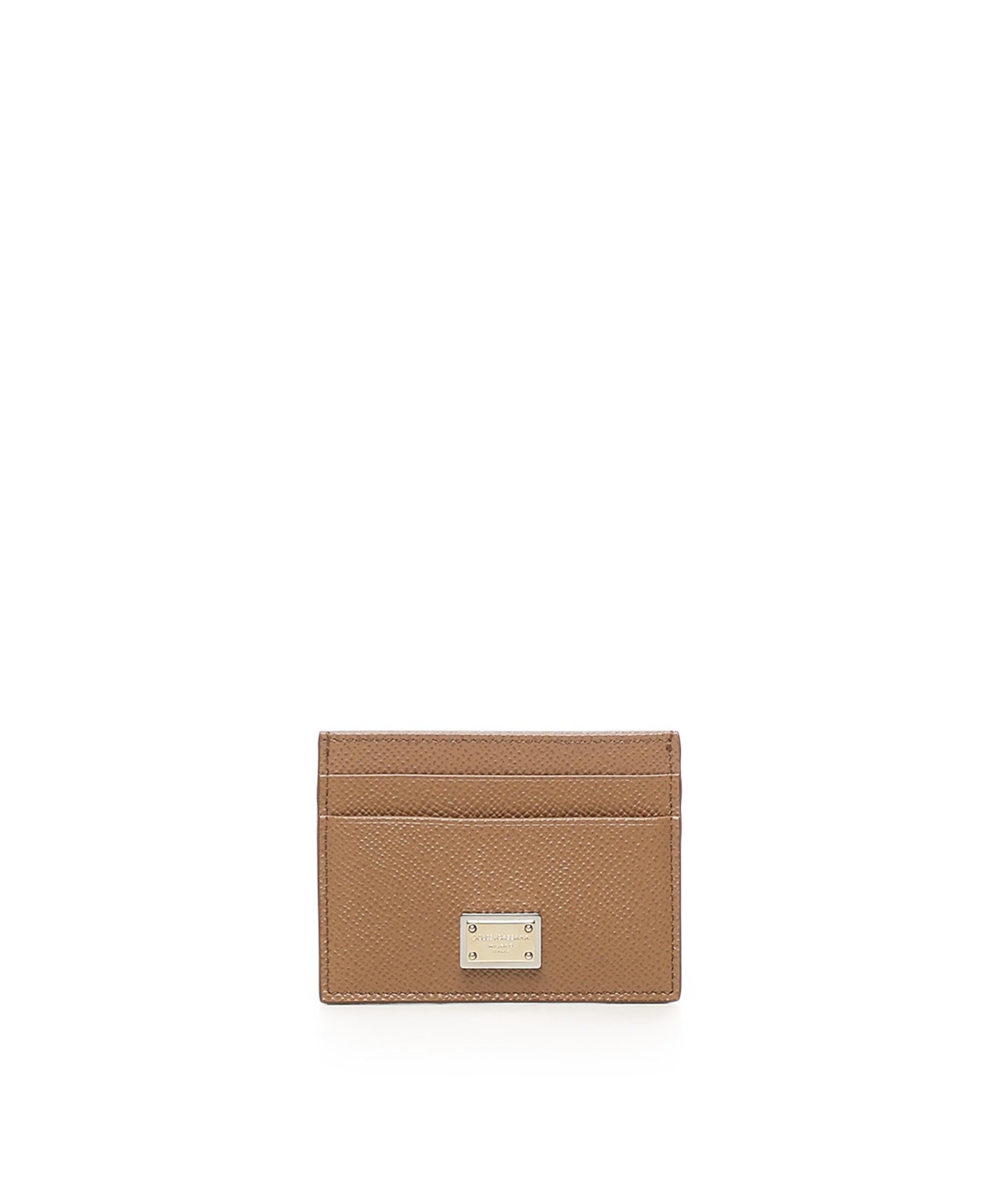 Portacarte in pelle con targhetta logata<BR/> BI0330 A10018M417 DOLCE & GABBANA 