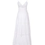 Abito maxi senza spalline in voile di misto cotone 201638 -WHITE CHARO RUIZ 