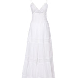 Abito maxi senza spalline in voile di misto cotone 201638 -WHITE CHARO RUIZ 