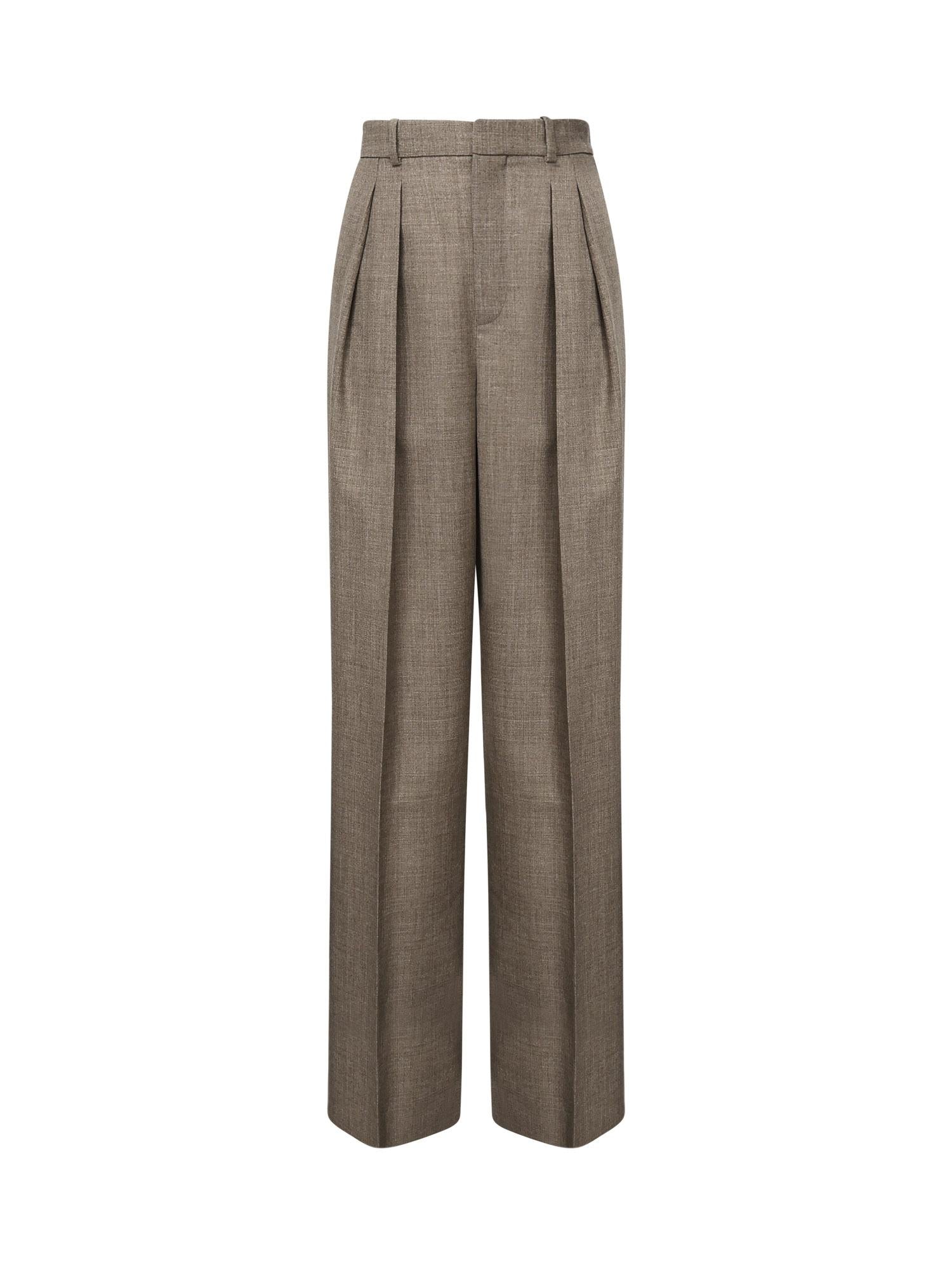 Pantaloni a gamba ampia in lana 824389 Y5K322656 SAINT LAURENT 
