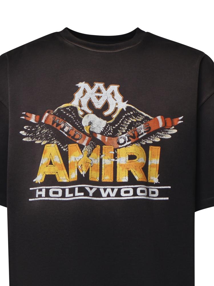 T-shirt con logo in cotone<BR/> AMTOJR1200 001 AMIRI 