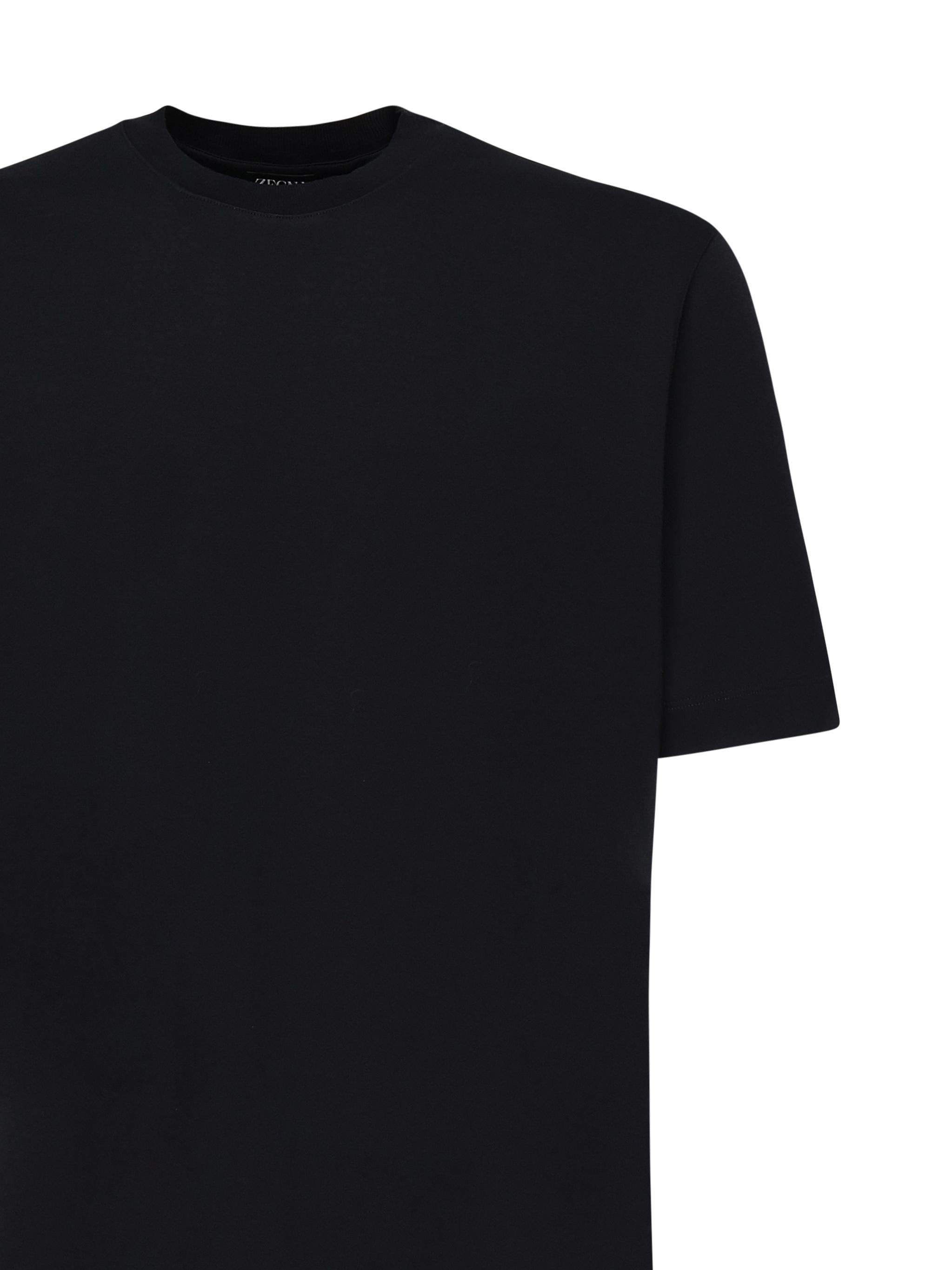 T-shirt in cotone e seta UF366A9 F734B09302 ZEGNA 