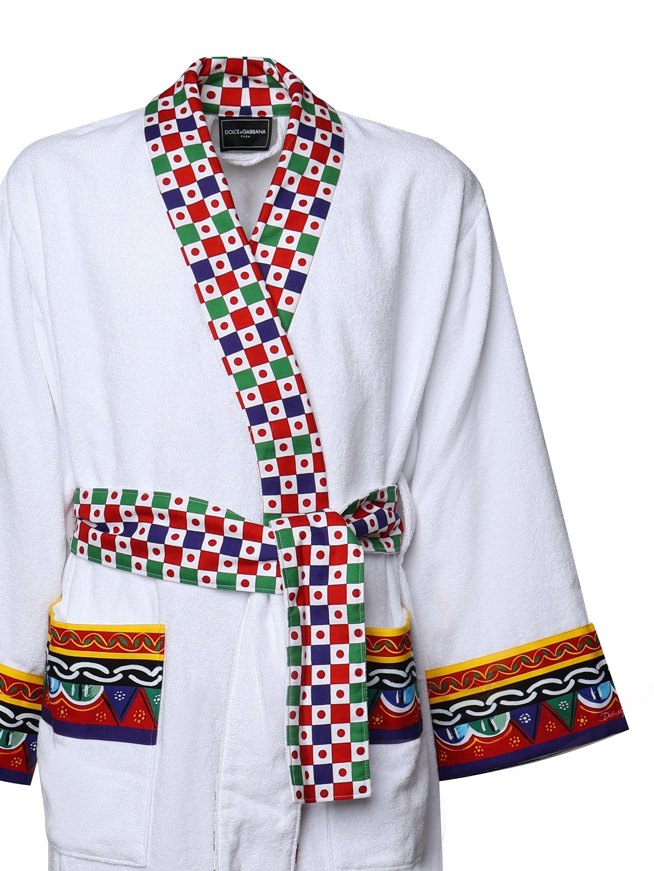 Accappatoio in cotone Carretto TCF010 TCAGNUC123 DOLCE & GABBANA HOME 