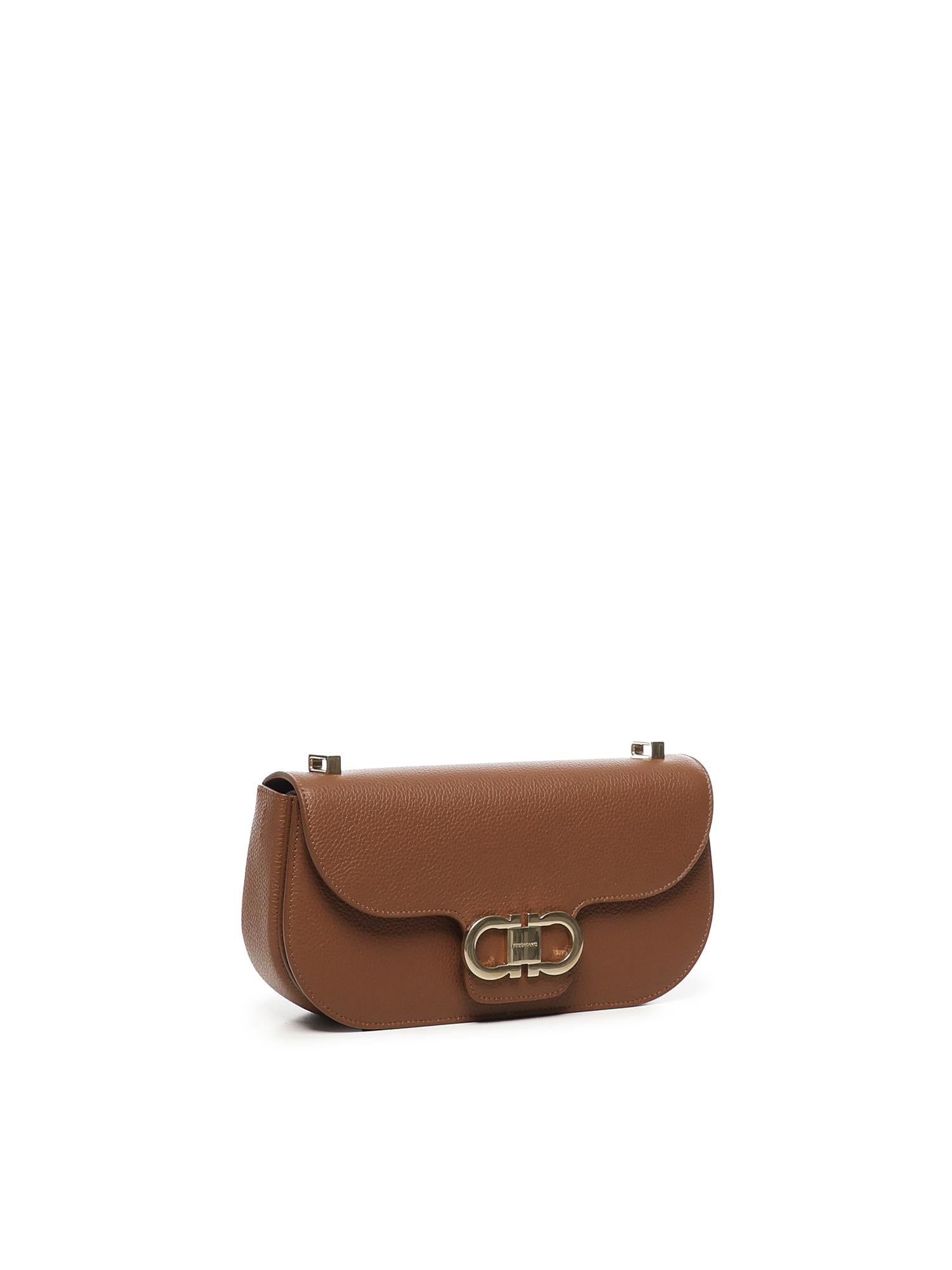 Mini bag a tracolla Double Gancini<BR/> 21A073 784613006 FERRAGAMO 