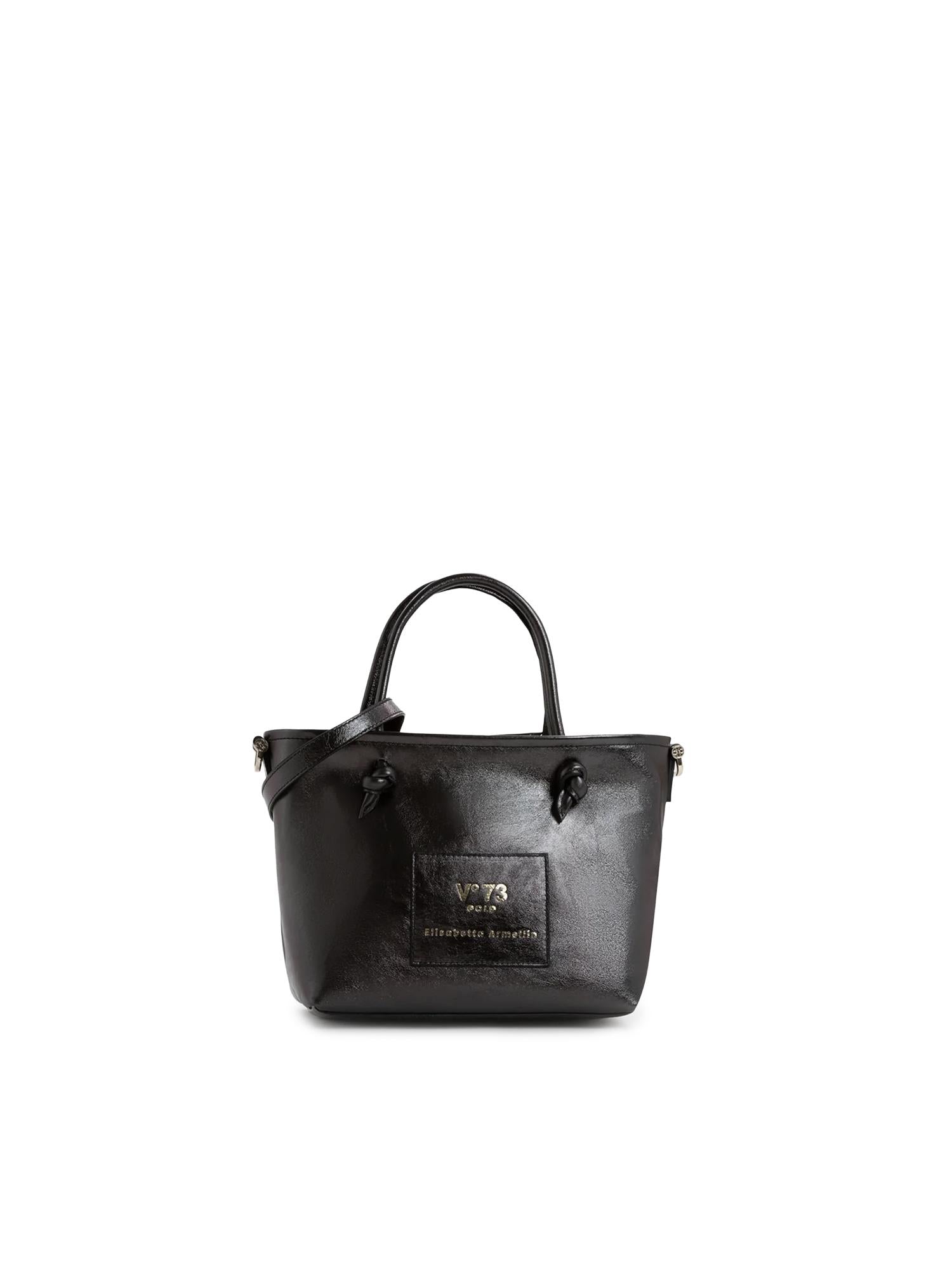 Mini bag in pelle con logo 73BP9VT02 LOLLI POPPOP BLACK V° 73 