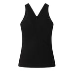 Canotta a costine con logo 107310 A3GGZ99 PINKO 