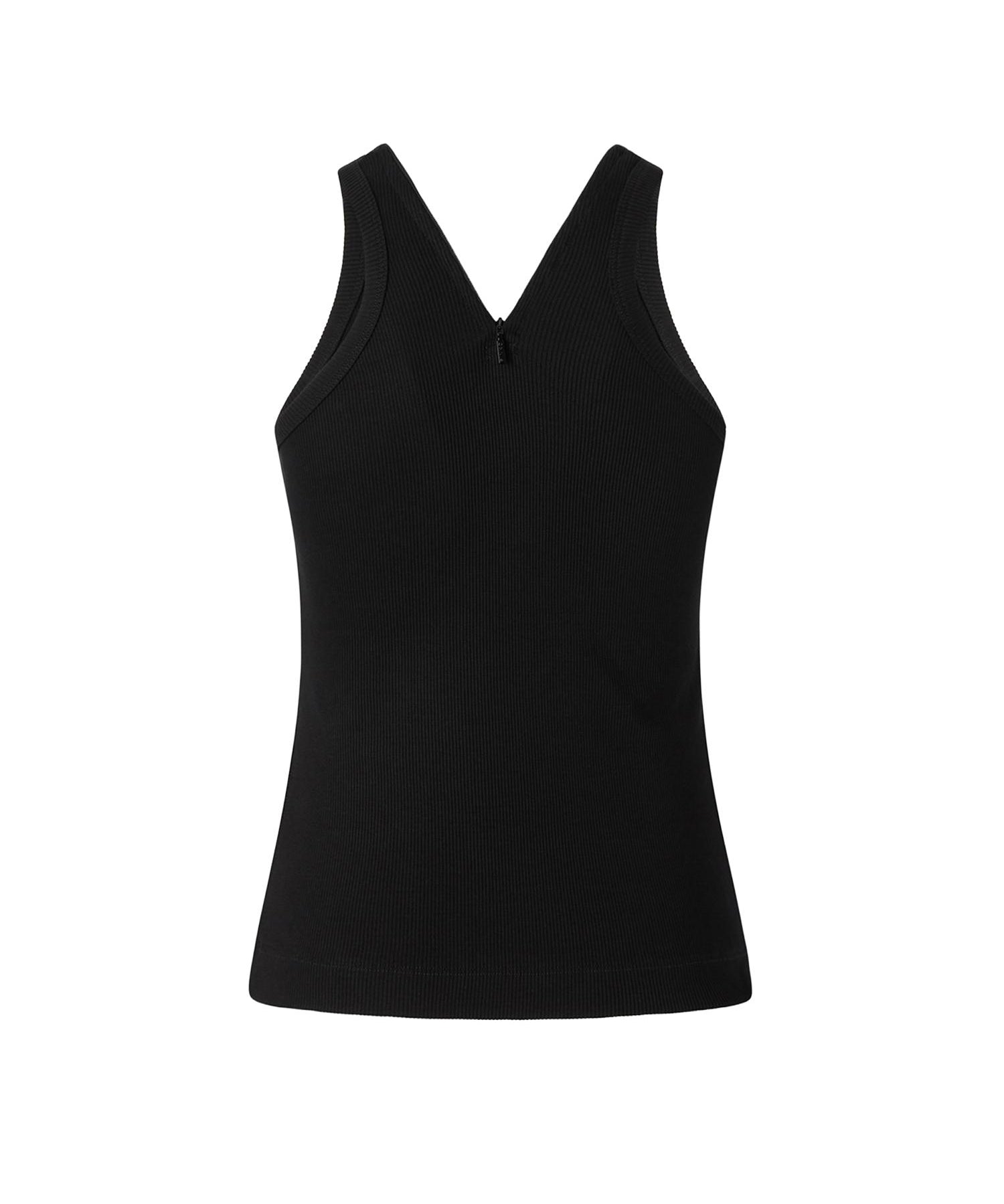 Canotta a costine con logo 107310 A3GGZ99 PINKO 