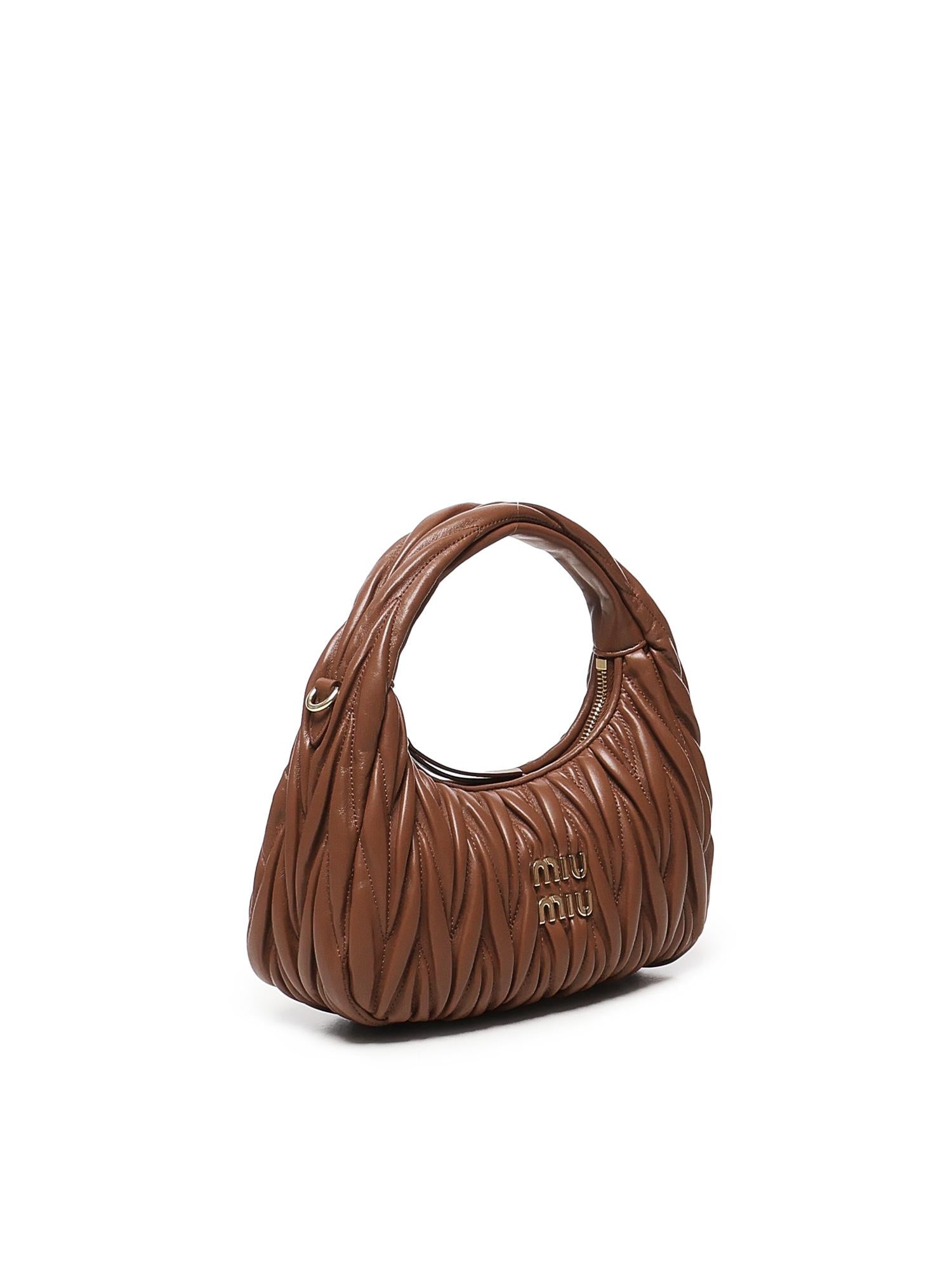 Borsa Wander in pelle matelassé 5BC125 AN88F0033 MIU MIU 